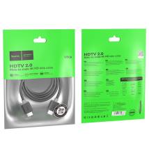 Καλώδιο Hoco US08 HDMI 2.0 σε HDMI 4K 60Hz HD 18Gbps Μαύρο 2m