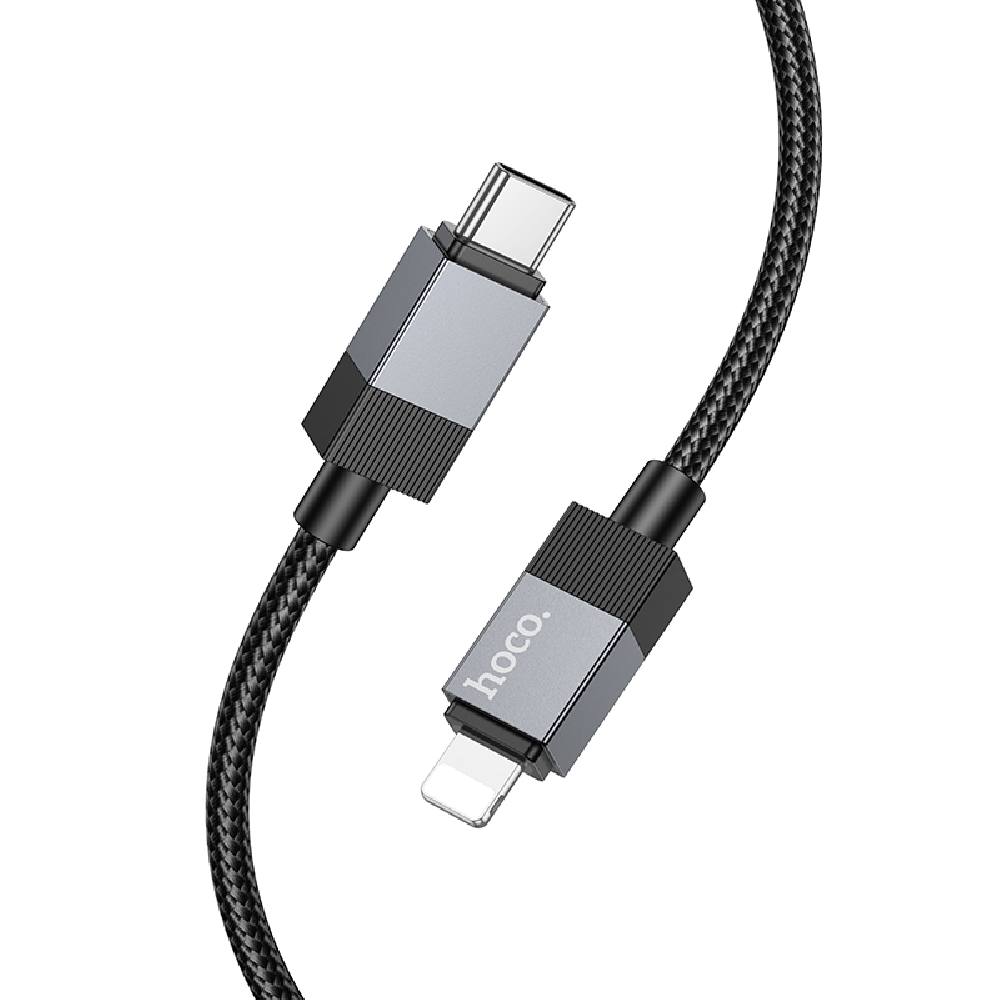 Καλώδιο Hoco X110 Honorific USB-C σε Lightning 27W Braided Μαύρο 1m