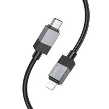 Καλώδιο Hoco X110 Honorific USB-C σε Lightning 27W Braided Μαύρο 1m