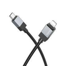 Καλώδιο Hoco X110 Honorific USB-C σε Lightning 27W Braided Μαύρο 1m