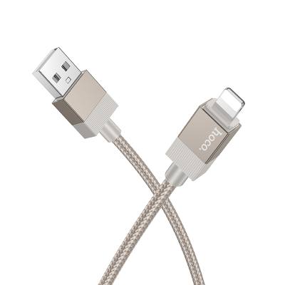 Καλώδιο Hoco X110 Honorific USB-A σε Lightning 2.4A Braided Χρυσό 1m