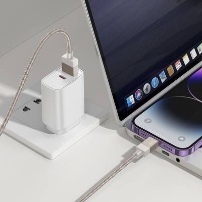 Καλώδιο Hoco X110 Honorific USB-A σε Lightning 2.4A Braided Χρυσό 1m