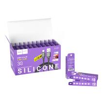 Καλώδιο Σύνδεσης Hoco X101 Silicon Assistant USB-A σε Lightning Fast Charging 2.4A Μαύρο 1m Σετ 30 τμχ