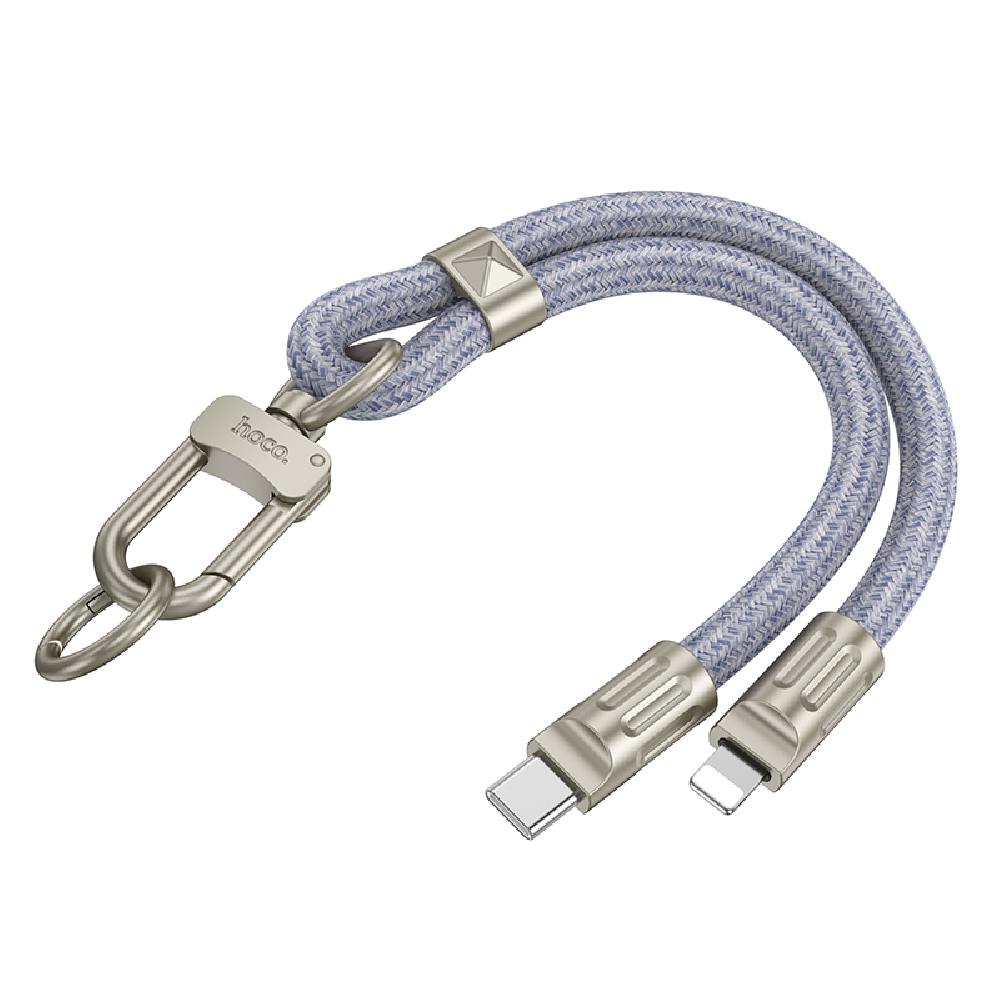 Hoco GH5 Καλώδιο Φόρτισης/Λουράκι Καρπού USB-C σε Lightning  PD20W Braided Μπλέ 22cm