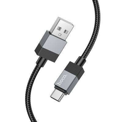 Καλώδιο Hoco X110 Honorific USB-A σε USB-C 3A Braided Μαύρο 1m