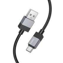 Καλώδιο Hoco X110 Honorific USB-A σε USB-C 3A Braided Μαύρο 1m