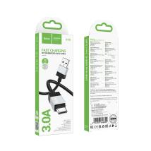 Καλώδιο Hoco X110 Honorific USB-A σε USB-C 3A Braided Μαύρο 1m