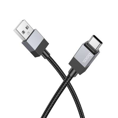 Καλώδιο Hoco X110 Honorific USB-A σε USB-C 3A Braided Μαύρο 1m