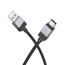Καλώδιο Hoco X110 Honorific USB-A σε USB-C 3A Braided Μαύρο 1m