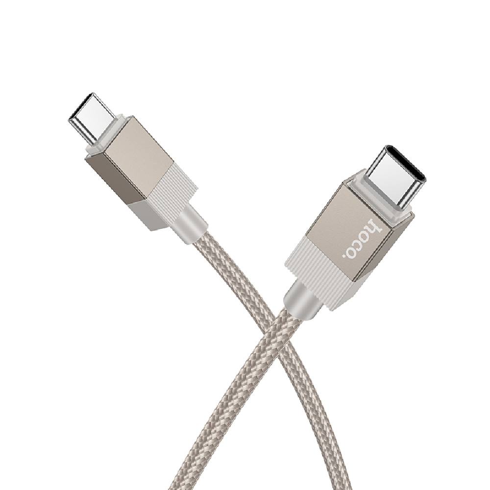 Καλώδιο Hoco X110 Honorific USB-C σε USB-C 60W Braided Χρυσό 1m