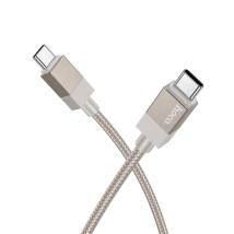Καλώδιο Hoco X110 Honorific USB-C σε USB-C 60W Braided Χρυσό 1m