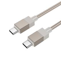 Καλώδιο Hoco X110 Honorific USB-C σε USB-C 60W Braided Χρυσό 1m