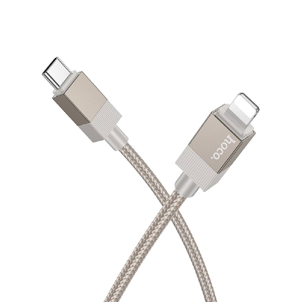 Καλώδιο Hoco X110 Honorific USB-C σε Lightning 27W Braided Χρυσό 1m