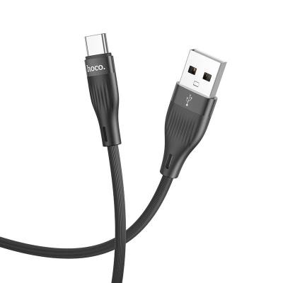 Καλώδιο σύνδεσης Hoco DU45 Sturdy USB-A σε USB-C 3.0A για Γρήγορη Φόρτιση και Μεταφορά Δεδομένων Μαύρο 1m