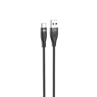 Καλώδιο σύνδεσης Hoco DU45 Sturdy USB-A σε USB-C 3.0A για Γρήγορη Φόρτιση και Μεταφορά Δεδομένων Μαύρο 1m