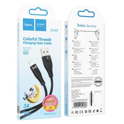 Καλώδιο Hoco DU45 Sturdy USB-A σε Lightning 3A Μαύρο 1m