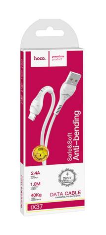 Καλώδιο Hoco X37 Cool Power USB σε Lightning Fast Charging 2.4A Λευκό 1m