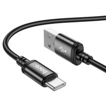 Καλώδιο Hoco X89 Wind USB σε USB-C 3A Braided Μαύρο 1m