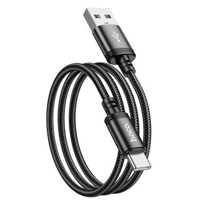 Καλώδιο Hoco X89 Wind USB σε USB-C 3A Braided Μαύρο 1m