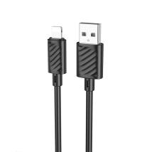 Καλώδιο Hoco X88 USB σε Lightning 2.4A Fast Charging Μαύρο 1m