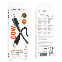 Καλώδιο Borofone BX119 USB-C σε USB-C 60W Μαύρο 1m
