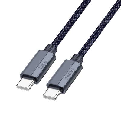 Καλώδιο Hoco U134 Primero USB-C σε USB-C 5.0A 240W Braided Μπλε 1.8m