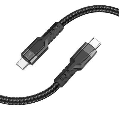 Καλώδιο Σύνδεσης Hoco U110 USB-C σε USB-C Braided 60W 20V/3A Μαύρο Υψηλής Αντοχής 1.2m