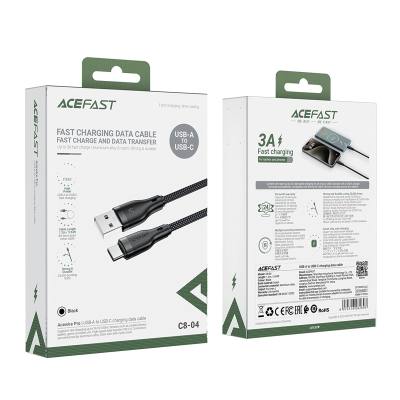 Καλώδιο Acefast C8-04 USB σε USB-C 3A Braided Μαύρο 1.2m