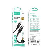 Καλώδιο Σύνδεσης Hoco X89 Wind USB-C σε USB-C 60W Braided Μαύρο 2m