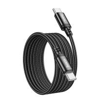 Καλώδιο Σύνδεσης Hoco X89 Wind USB-C σε USB-C 60W Braided Μαύρο 2m
