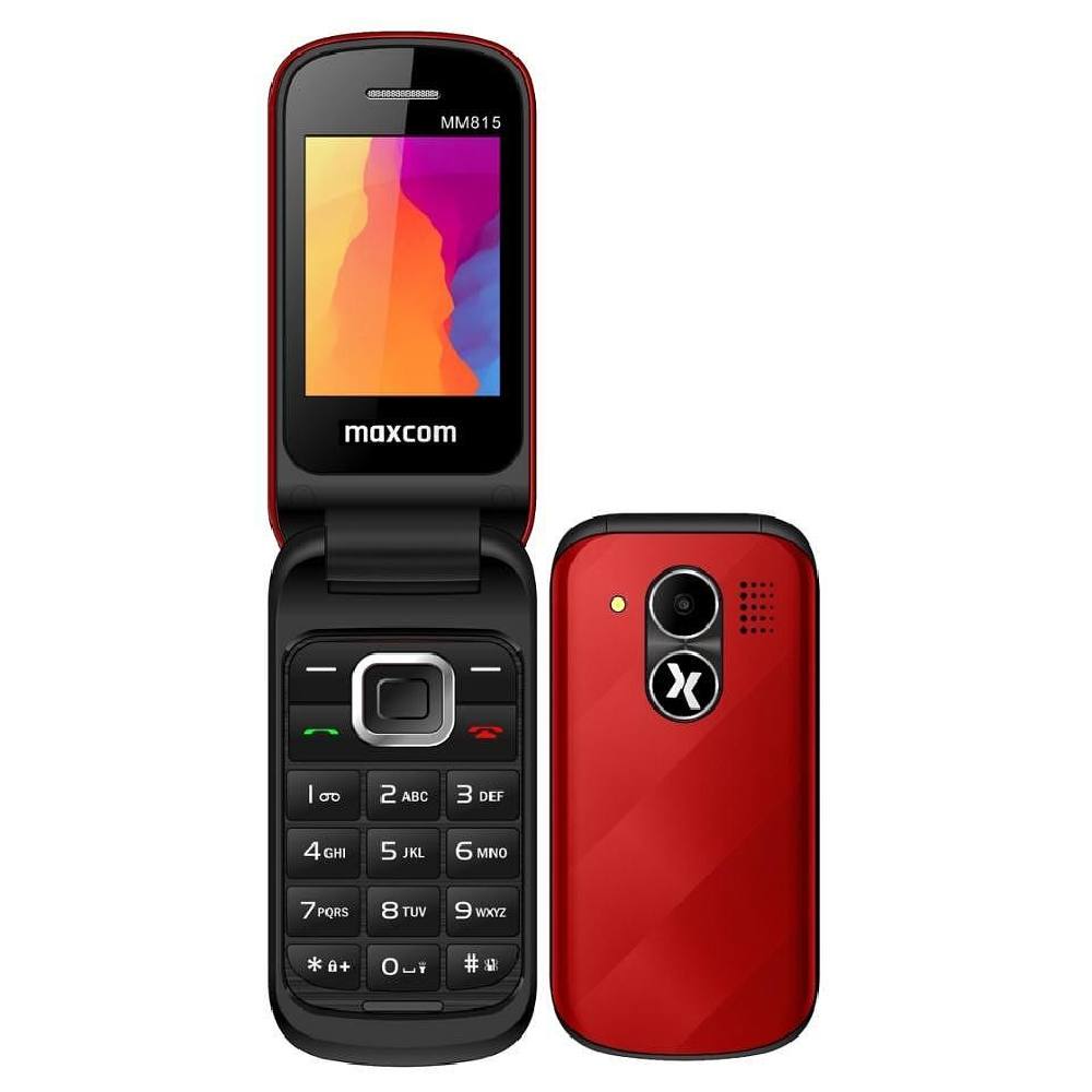 Maxcom MM815 2.4"  με Κάμερα, Ραδιόφωνο και Πλήκτρο Έκτακτης Ανάγκης 1000 mAh Κόκκινο