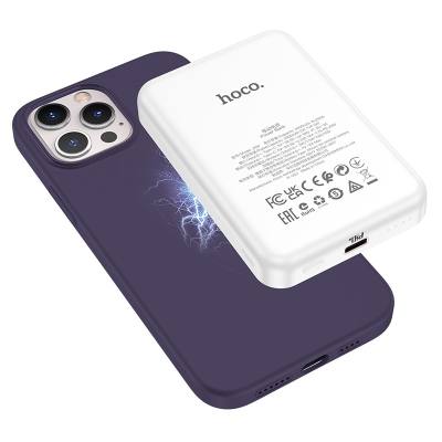 Θήκη Hoco Magnetic Series Liquid Silicone με MagSafe για Apple iPhone 15 Pro Μωβ