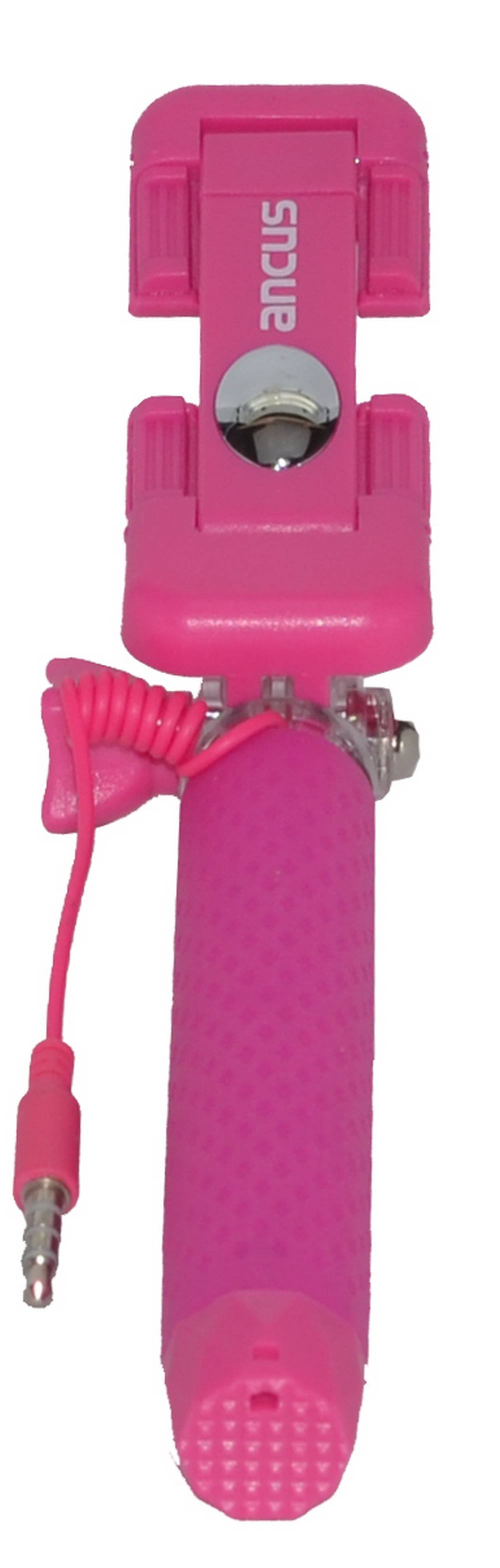 Selfie Stick Ancus Colour Μώβ με Καλώδιο Jack 3.5mm (Μήκος Κονταριού 13.5cm, Μήκος Ανοίγματος 65cm)