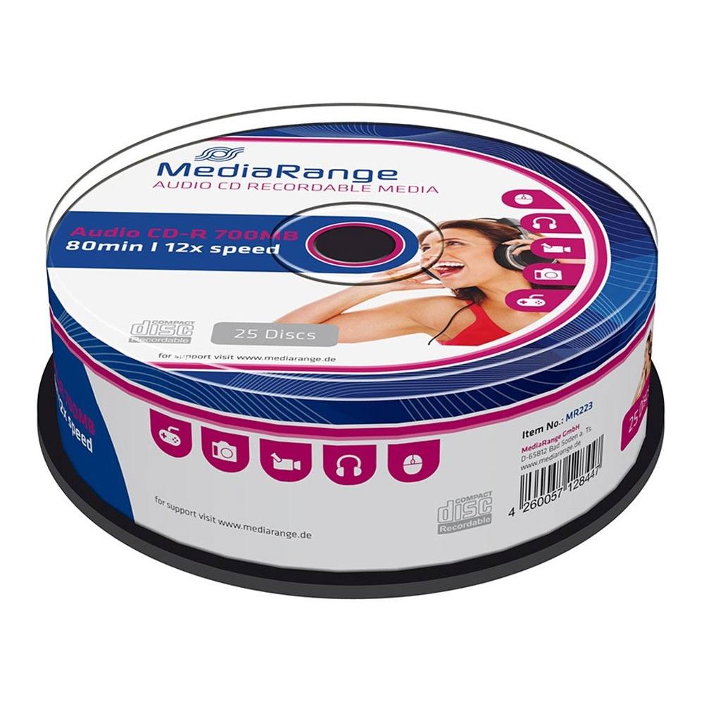 MediaRange Audio CD-R 80' 700MB 12x Cake Box x 25