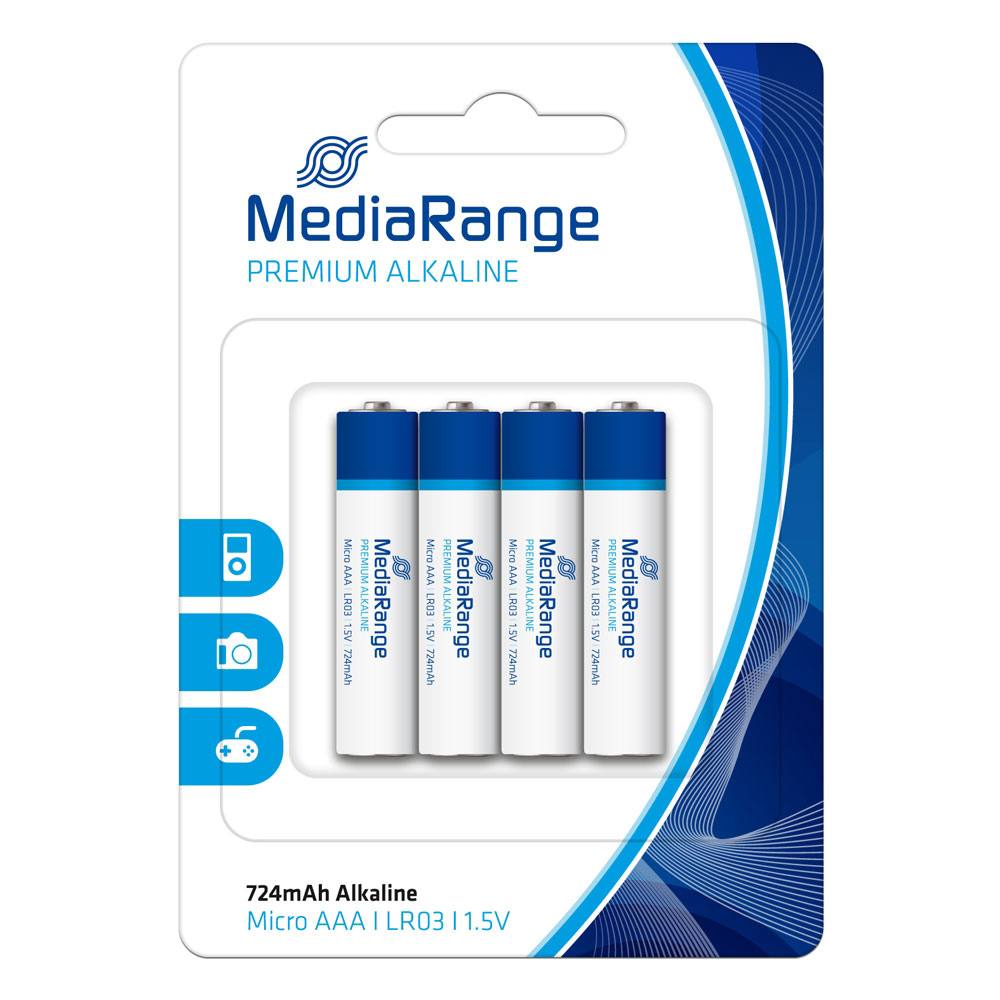 Αλκαλική Μπαταρία MediaRange Premium AAA 1.5V (LR3) (4 Pack)