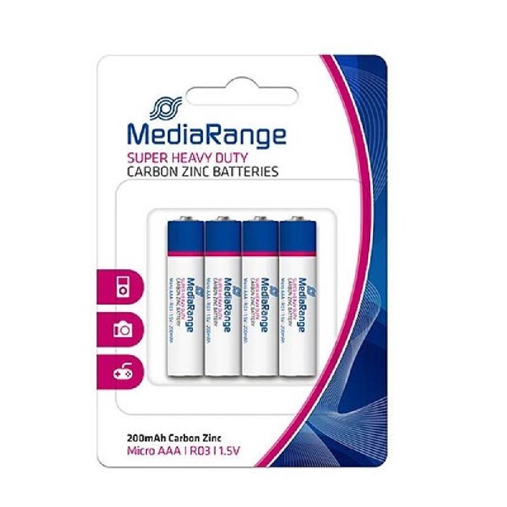 Super Heavy Duty Battery MediaRange AAA 1.5V (LR3) (4 Pack)