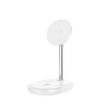 Επιτραπέζια Βάση Ασύρματης Φόρτισης Hoco CW40 Noble 3-σε-1 1 5V/2A 9V/3A Fast Charging έως 15W Λευκό