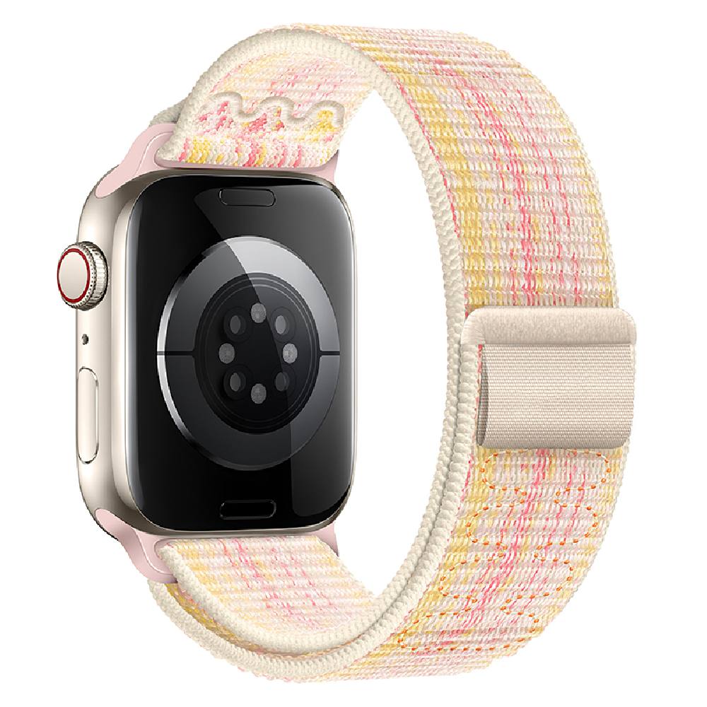 Watchband Hoco WA25 42/44/45/49mm Nylon Strap για Apple Watch series 1/2/3/4/5/6/7/8/9/SE/SE2/Ultra/Ultra2 Starlight and Pink
