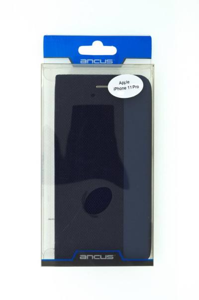 Θήκη Book Ancus Magnetic Canvas για Apple iPhone 11 Pro TPU Σκούρο Μπλε