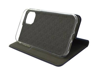 Θήκη Book Ancus Magnetic Canvas για Apple iPhone 11 Pro TPU Σκούρο Μπλε