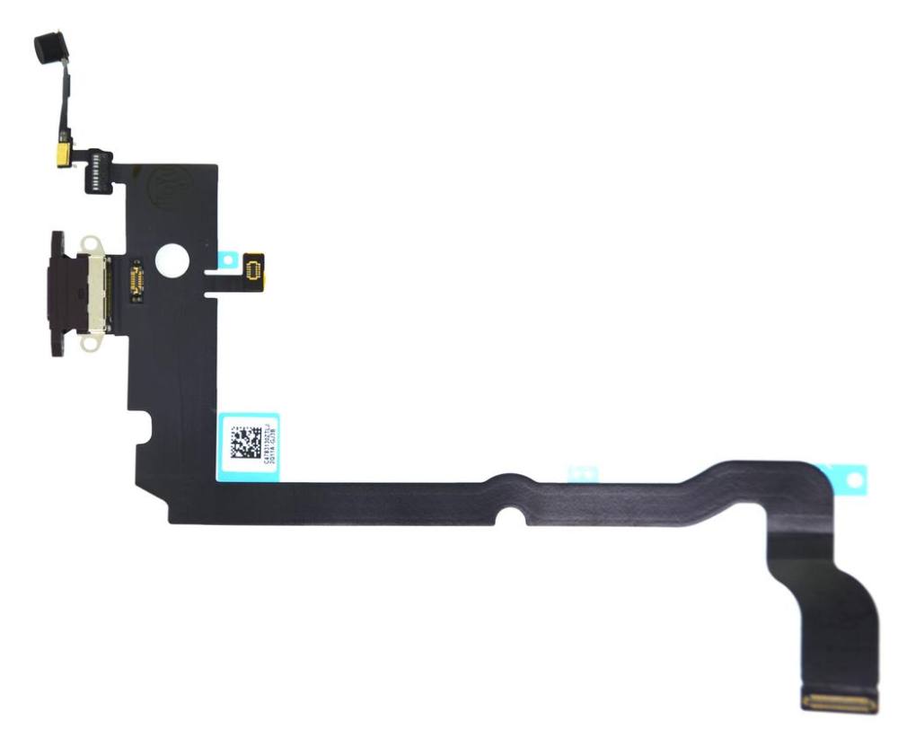 Επαφή Φόρτισης Apple iPhone XS Max με Καλώδιο Πλακέ και Μικρόφωνο Μαύρο OEM Type A