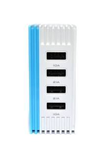 Φορτιστής Ταξιδίου Ancus Multi Charger 4 Usb 4.2A Λευκό - Μπλέ