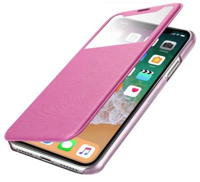 Θήκη Book Ancus S-View Elegance για Apple iPhone X / XS Φούξια