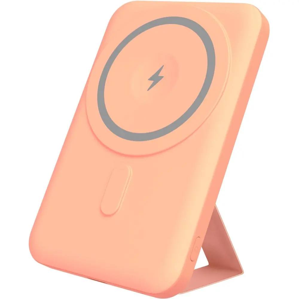 Power Bank Yenkee YPB 501 5000mAh 15W 3A MagSafe Ασύρματη Φόρτιση και 1xUSB-C PD20W, LED Ένδειξη Μπαταρίας Πορτοκαλί