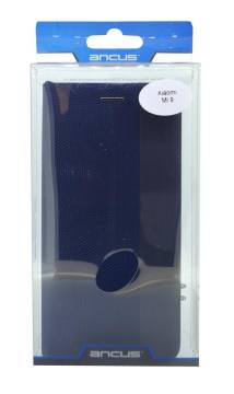 Θήκη Book Ancus Magnetic Canvas για Xiaomi Mi 9 TPU Μαύρη-Μπλε