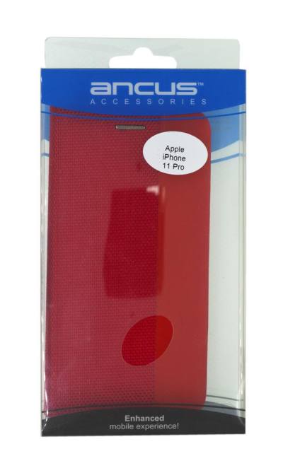 Θήκη Book Ancus Magnetic Canvas για Apple iPhone 11 Pro TPU Κόκκινη