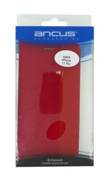 Θήκη Book Ancus Magnetic Canvas για Apple iPhone 11 Pro TPU Κόκκινη