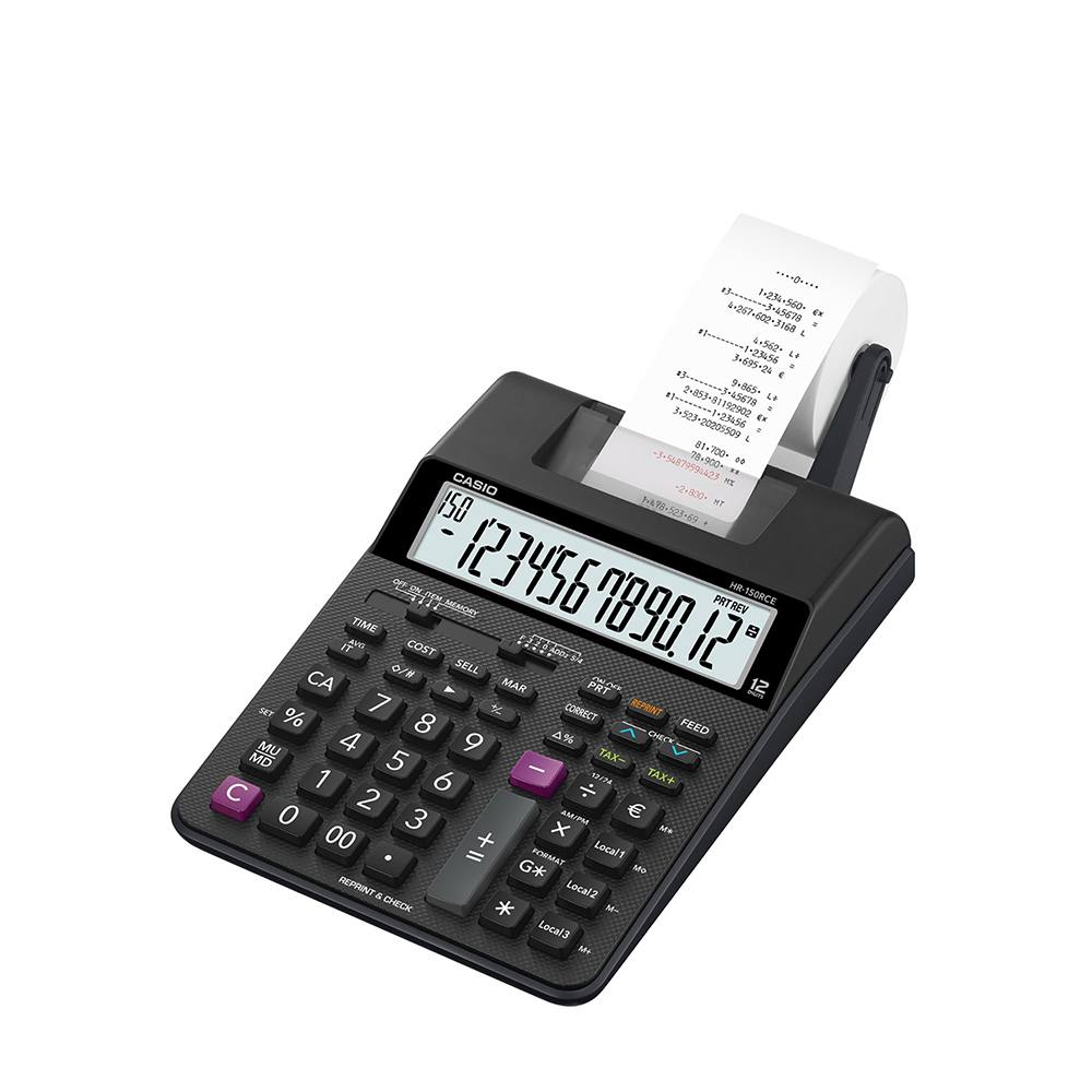 CASIO HR-150RCE 12-DIGIT ROLLER PRINTER CALCULATOR (HR-150RCE) Μπαταρίας