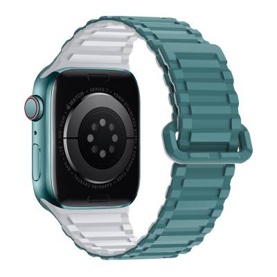 Watchband Hoco WA06 Flexible Military Pattern 42/44/45/49mm για Apple Watch 1/2/3/4/5/6/7/8/SE/Ultra Green Shirt Grey Silicon Ba