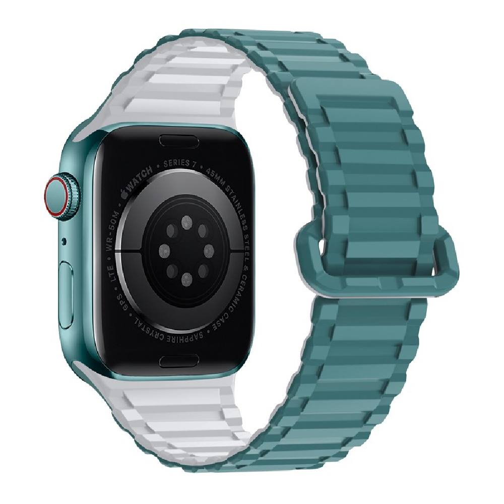Watchband Hoco WA06 Flexible Military Pattern 42/44/45/49mm για Apple Watch 1/2/3/4/5/6/7/8/SE/Ultra Green Shirt Grey Silicon Ba